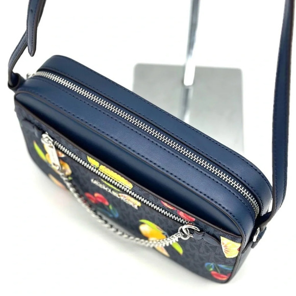 Michael Kors Large EW Zip Chain Xbody Crossbody Bag Admiral Navy - Picture 7 of 11